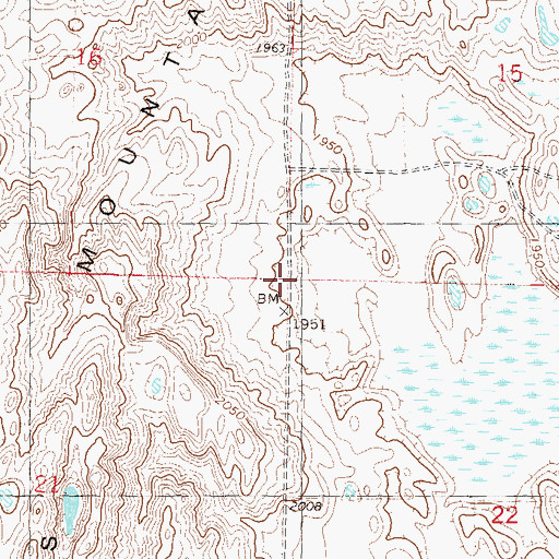 Topographic Map of Township of Prophets, ND