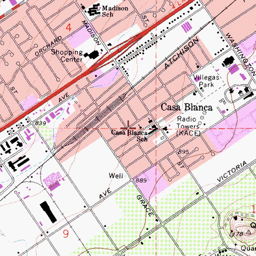 Topographic Map of Antioch Missionary Baptist Church, CA