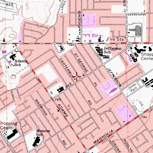 Topographic Map of Bethel Chapel, CA