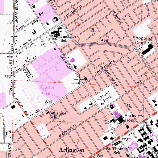 Topographic Map of Christian Life Center, CA