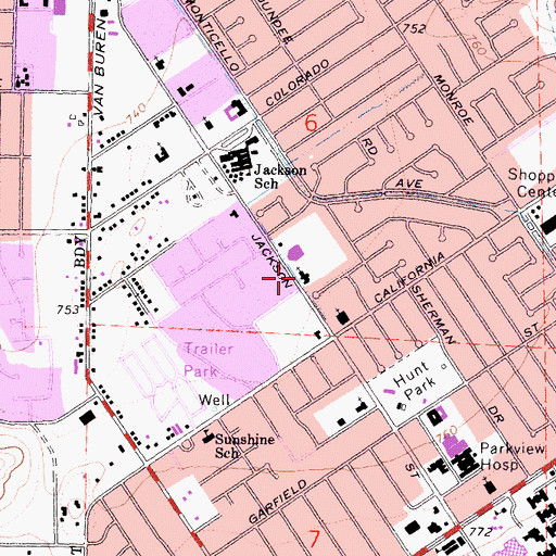 Topographic Map of The Church of Jesus Christ of Latter Day Saints, CA