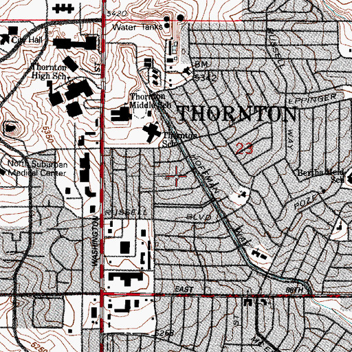 Topographic Map of Grasmer Lake, CO