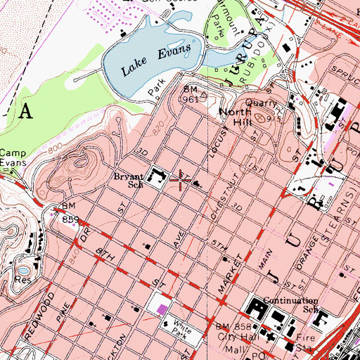 Topographic Map of Iglesia Ni Cristo, CA