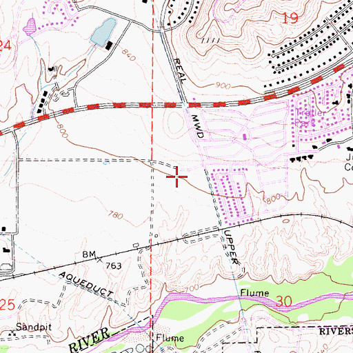 Topographic Map of Indian Hills Elementary School, CA