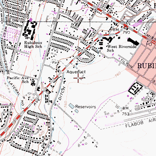 Topographic Map of Jensen Ranch Historical Park, CA