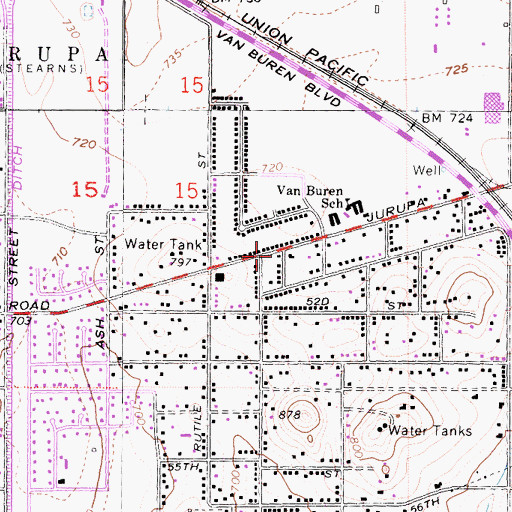 Topographic Map of Joy Christian Fellowship Church, CA