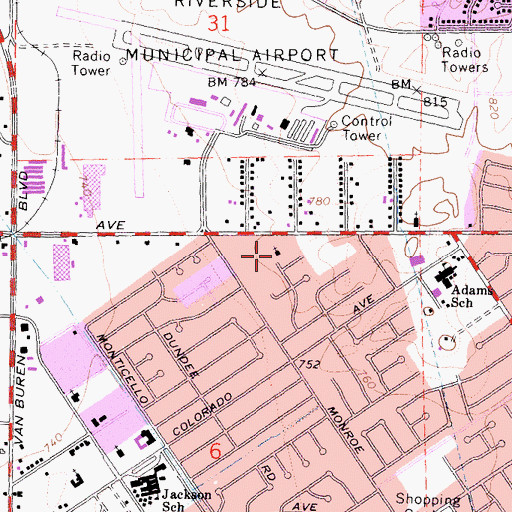 Topographic Map of Kingdom Hall of Jehovahs Witnesses, CA