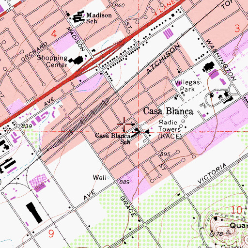 Topographic Map of Saint Anthonys Church, CA