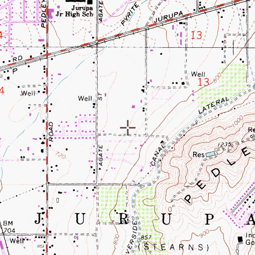 Topographic Map of Stone Avenue Elementary School, CA