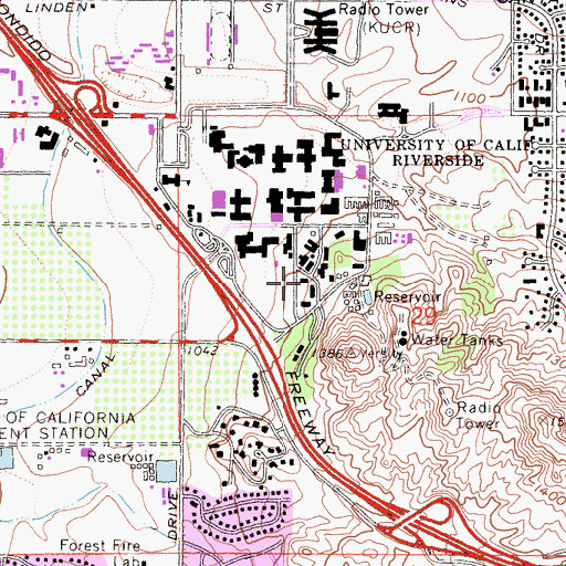 Topographic Map of Chapman Hall, CA