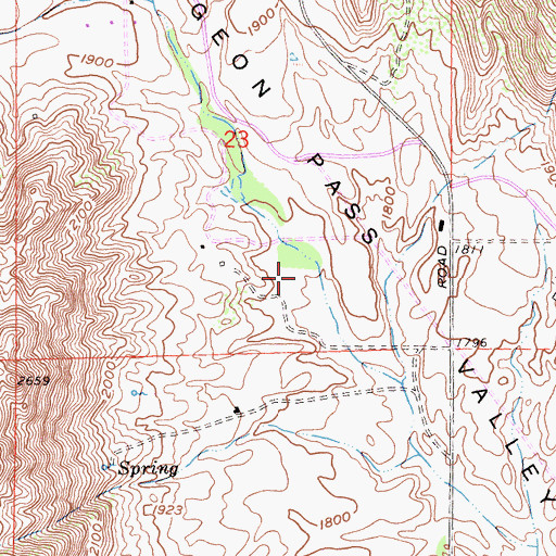 Topographic Map of Hidden Springs Elementary School, CA