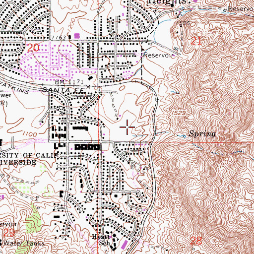 Topographic Map of Islander Park, CA