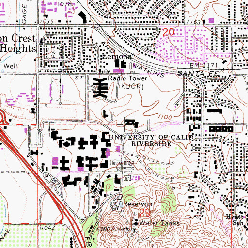 Topographic Map of Lothian Residence Hall, CA