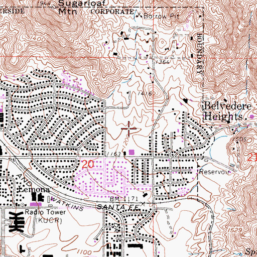 Topographic Map of Mount Vernon Park, CA