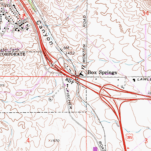 Topographic Map of New Covenant Bible Church, CA