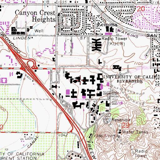 Topographic Map of Pierce Hall, CA