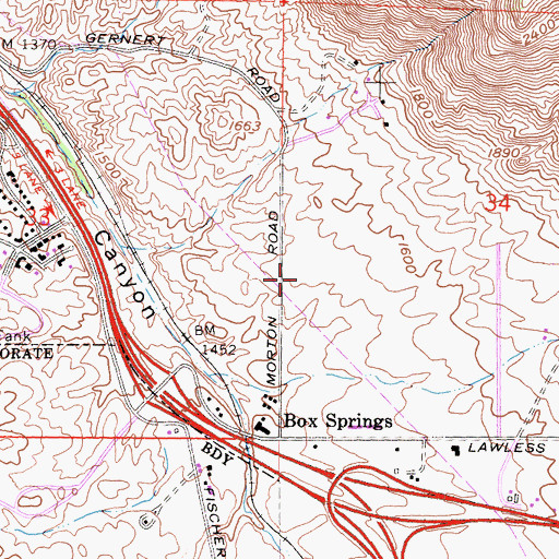 Topographic Map of Seneca Elementary School, CA