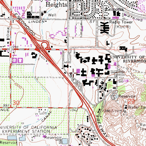 Topographic Map of Sproul Hall, CA