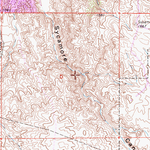 Topographic Map of Sycamore Canyon Park, CA
