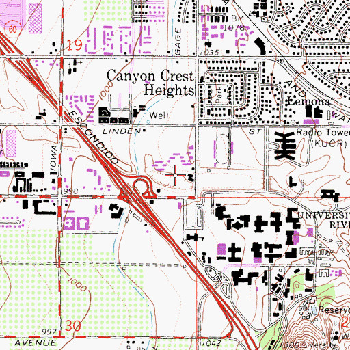 Topographic Map of Watkins House, CA