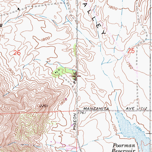 Topographic Map of Westbluff Park, CA