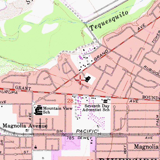 Topographic Map of The Church of Jesus Christ of Latter Day Saints, CA