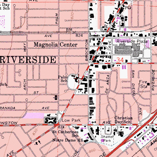 Topographic Map of Harvester Christian Center, CA