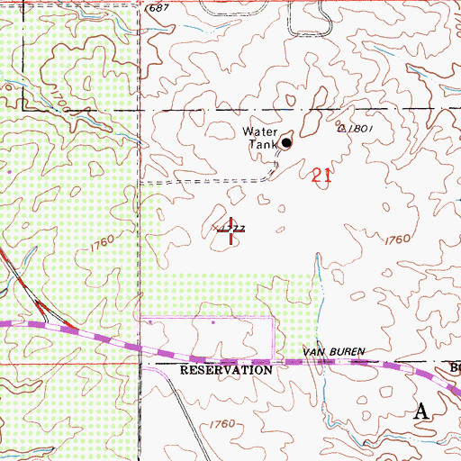 Topographic Map of Orange Crest Number 2 Park, CA