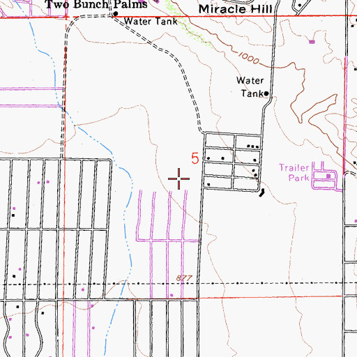 Topographic Map of Bubbling Wells Elementary School, CA