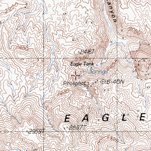 Topographic Map of Eagle Tank Spring, CA