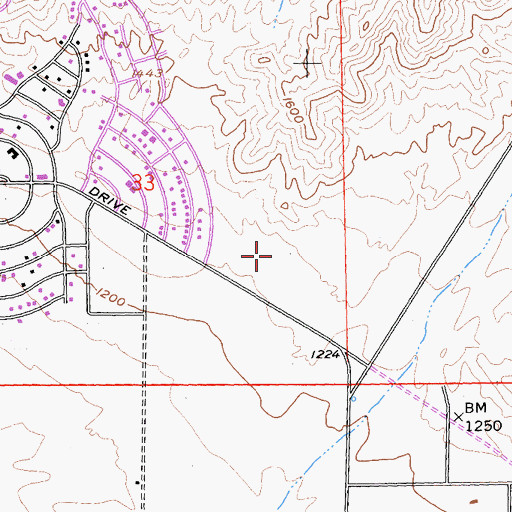 Topographic Map of Eastside Neighborhood Park, CA