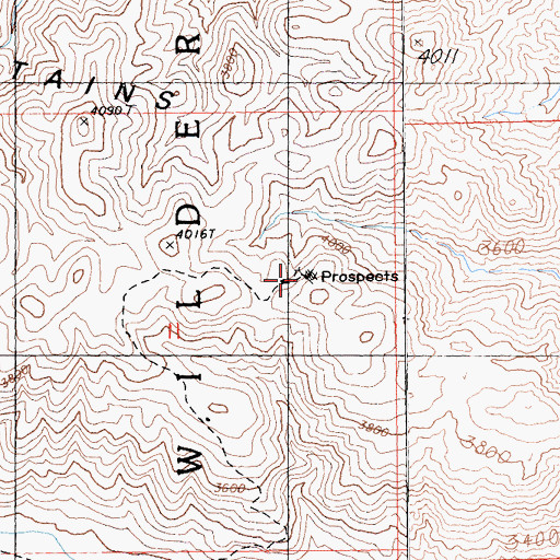 Topographic Map of Hexahedron Mine, CA