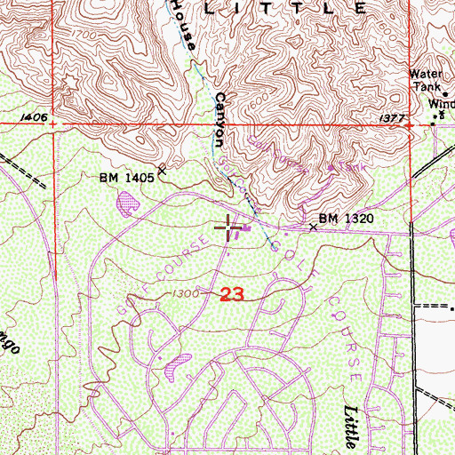 Topographic Map of Mission Lakes Country Club, CA