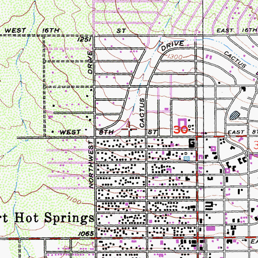 Topographic Map of Wardman Park, CA