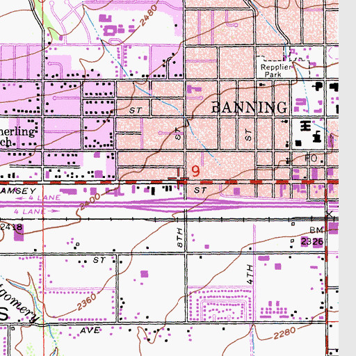 Topographic Map of Apostolic Assembly of the Faith in Jesus Church, CA