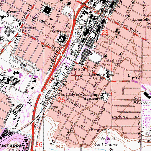 Topographic Map of Apostolic Church, CA