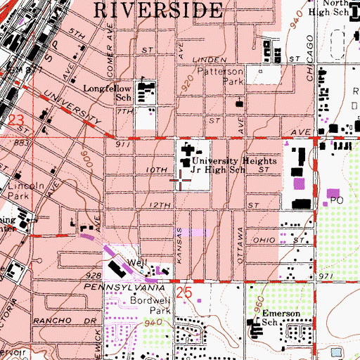 Topographic Map of Bobby Bonds Park and Sports Complex, CA
