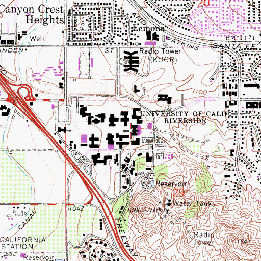 Topographic Map of Boyce Hall, CA