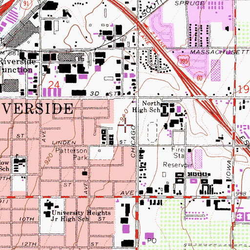 Topographic Map of Centro Cristiano la Mission, CA