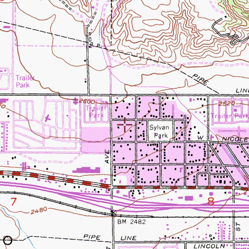 Topographic Map of First Christian Church, CA