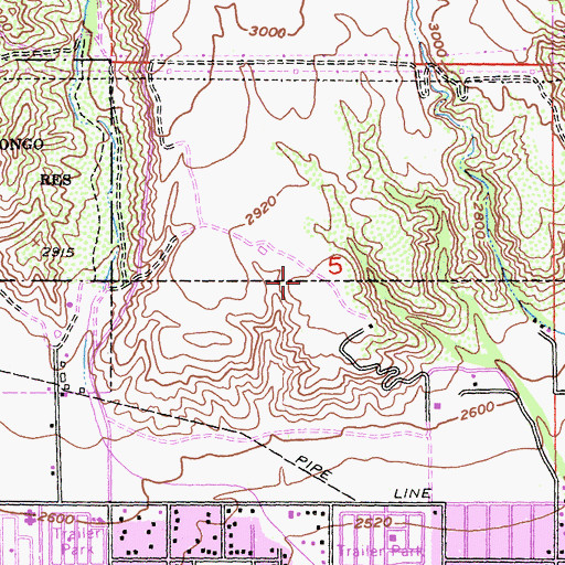 Topographic Map of Gilman Ranch Historic Park, CA