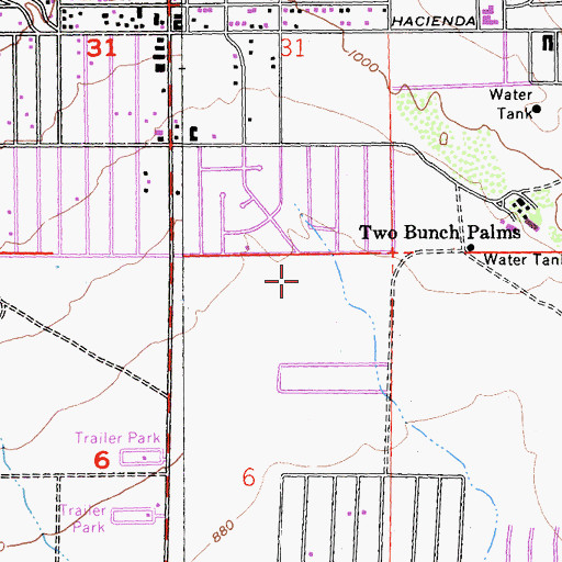 Topographic Map of Desert Springs Middle School, CA