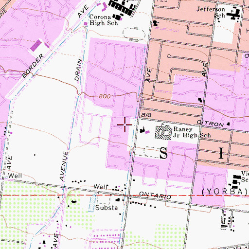 Topographic Map of Lincoln Park, CA