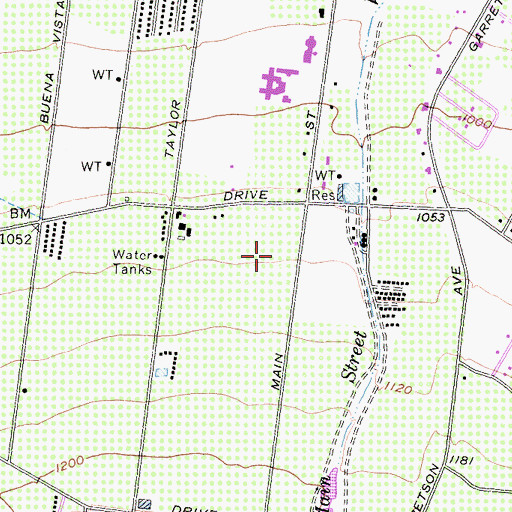 Topographic Map of Mountain Gate Community Park, CA