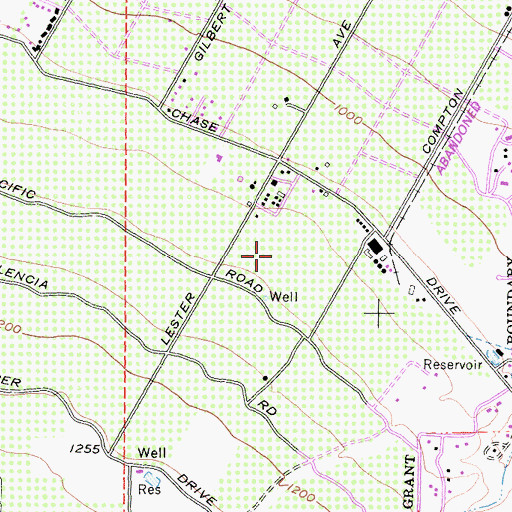 Topographic Map of Santiago High School, CA