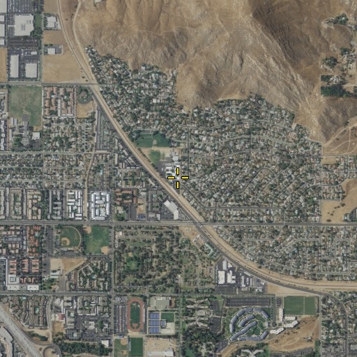 Aerial/Satellite Image of Highland Elementary School, CA