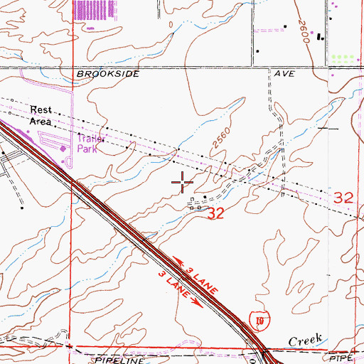 Topographic Map of Oak Valley Golf Club, CA