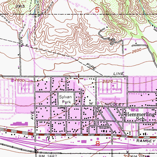 Topographic Map of Pentecostal Church of God, CA
