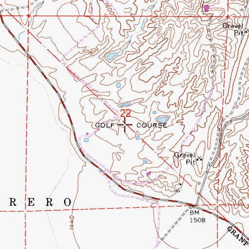Topographic Map of Quail Ranch Resort and Country Club, CA