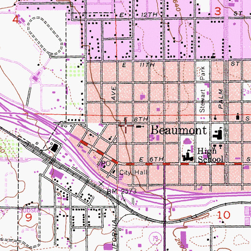 Topographic Map of Saint Stephens Episcopal Church, CA